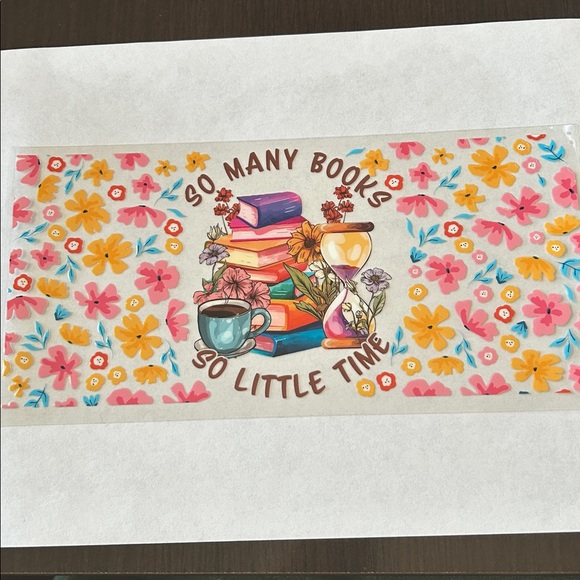 So Many Books Cup Decal - Picture 3 of 3